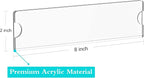 Richboom Acrylic Wall Name Plate Holder, 2x8 Inch, 5 Pack Clear Acrylic Sign - Image 2