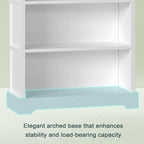 TVU 5-Tier Wooden Book shelf, Floor-Standing Display Bookcase, Farmhouse Style - Image 7