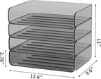 FANXIYQ 4-Tier Acrylic Paper Tray Organizer - Image 5