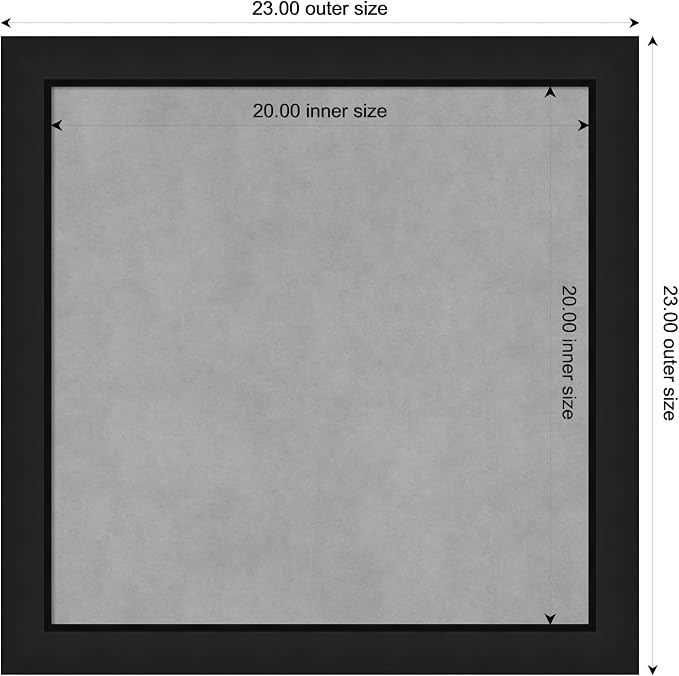 Amanti Art Black Framed Magnetic Board 23x23 Medium Vision Board - Image 4