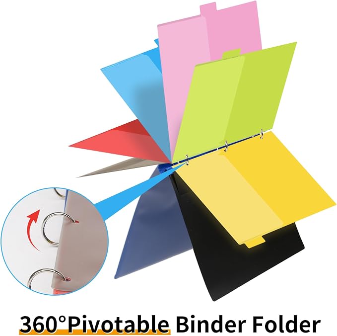Tashkummy 360 Pivotable Project Organizer, 3 Ring Binder - Image 5