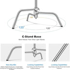 Soonpho Adjustable 10ft/3.3m Heavy Duty Light Stand - Image 3