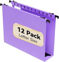 Nordun Extra Capacity Plastic Hanging File Folder Letter Size, 12 Pack by NORDUN