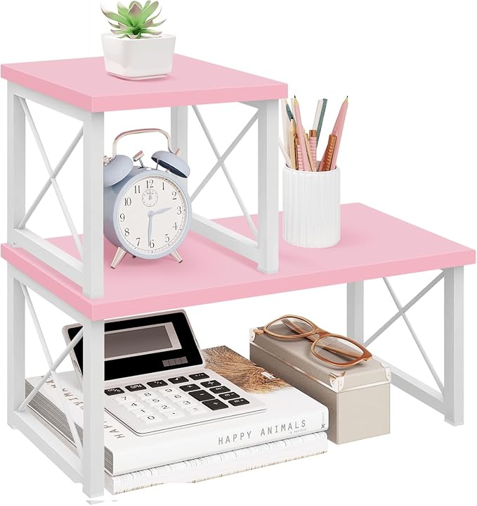 ELITEROO Desktop Shelf, 2 Tier Independent Stackable Desk Stand, Adjustable by ELITEROO