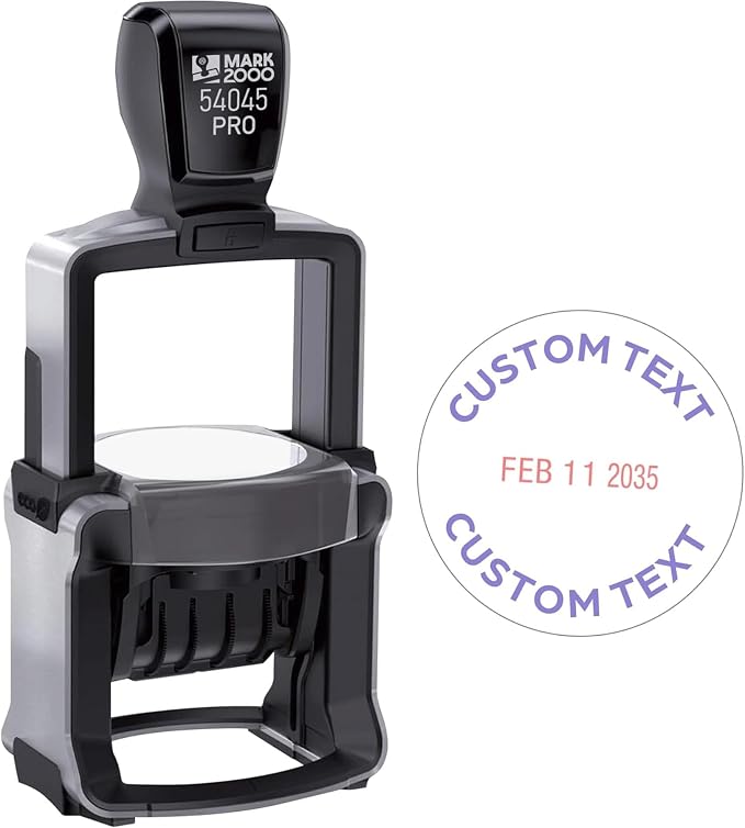 Mark 2000 54045 Professional Self Inking Round Date Stamp by Mark2000