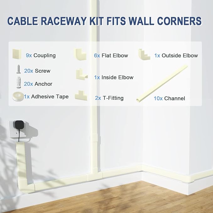 Cord Cover Wall Raceway Kit - Image 4