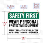 1PC Safety Sign, 14 x 10 Inches - Image 2