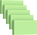 250 Count Index Cards 3 x 5 Inch, Heavyweight Green Lined Note Cards Portable by Unknown