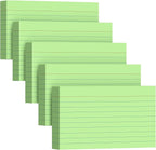 250 Count Index Cards 3 x 5 Inch, Heavyweight Green Lined Note Cards Portable by Unknown