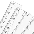 KEILEOHO 200 Pack 12 Inch Clear Plastic Ruler, Bulk Standard/Metric Straight - Image 3