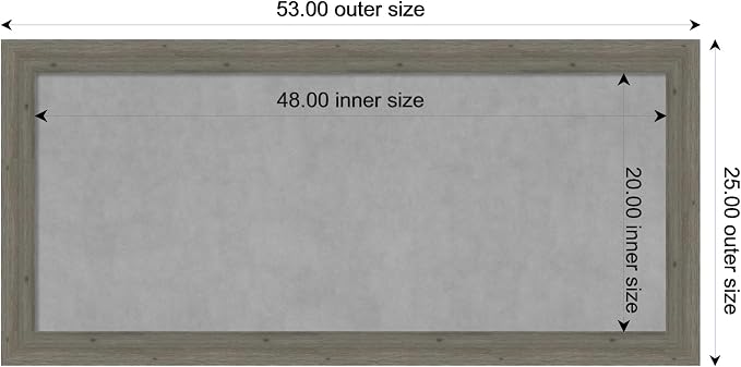 Amanti Art Grey Framed Magnetic Board 25x53 Oversize Vision Board - Image 4