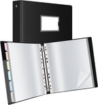 Uquelic 50-Pocket Binder with Plastic Sleeves, High-Capacity Document Organizer by Uquelic