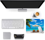 Auhoahsil Mouse Pad, 12 x 10 in Beach Theme Computer Mouse Pad - Image 3