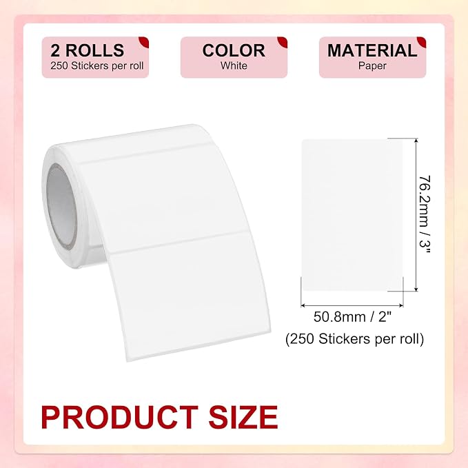 PATIKIL 2 x 3 Inch Rectangle Inventory Color Coding Labels 2 Roll, Square - Image 2