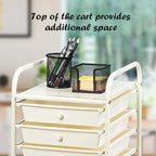 Giantex 10 Drawer Rolling Storage Cart Scrapbook Paper Office School Organizer - Image 4