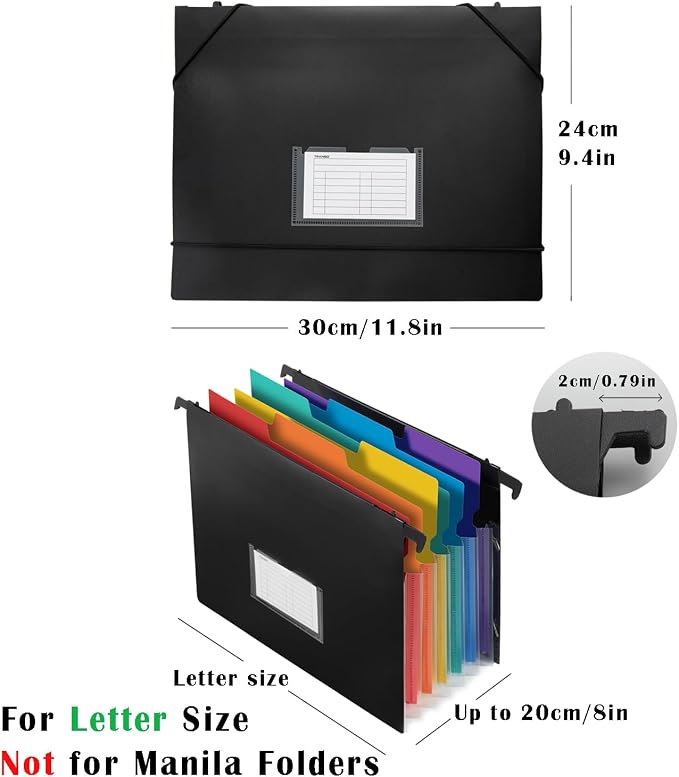 TRANBO 7-Pockets Hanging File Folder - Image 6