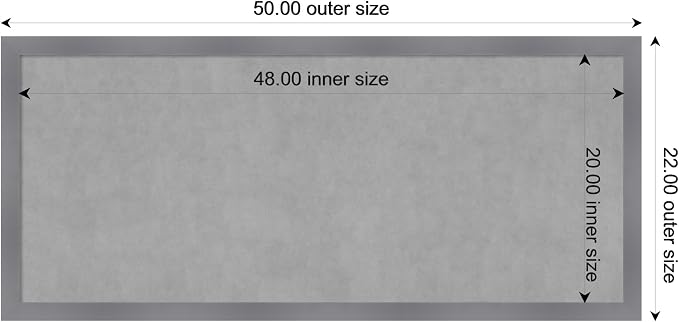 Amanti Art Grey Framed Magnetic Board 22x50 Oversize Vision Board - Image 3