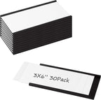 Realth C Channel Magnetic Label Holders 30 Pack 3'' x 6'' by Realth