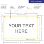 Personalized Custom Customize for Office, Delivery Yellow Sign, 10x7 Inches - Image 3