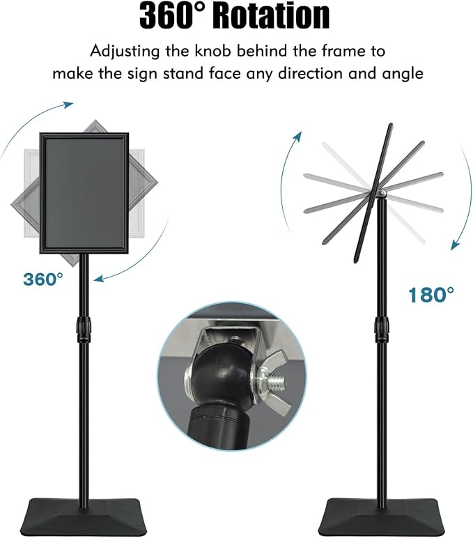 Golemas Adjustable Sign Stand for Display, - Image 3