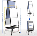 MAKELLO Rolling Whiteboard on Wheels 36x24 in, Double-Side Standing White Board - Image 2