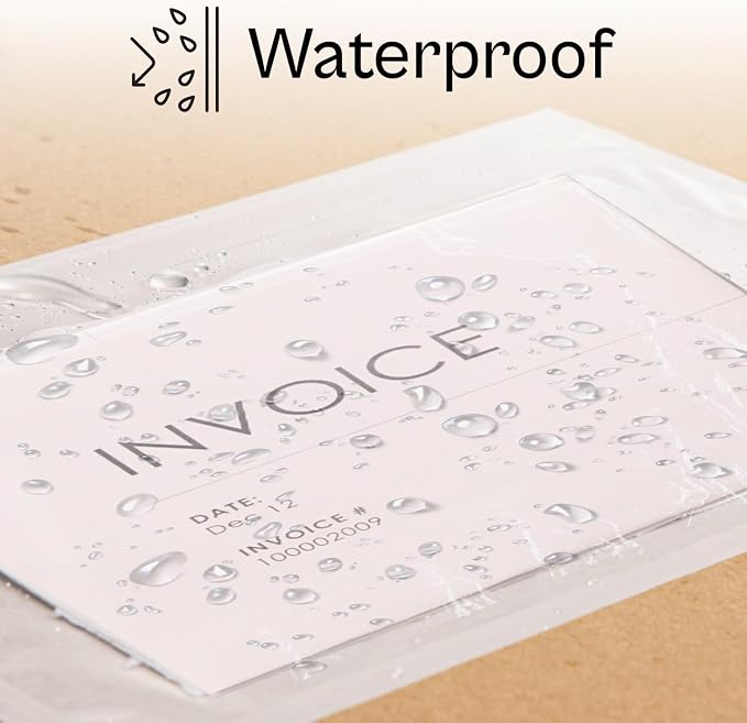 PSBM 500 PCS 9.5 x 12 Inch Clear Blank Packing List Envelopes, Shipping - Image 5