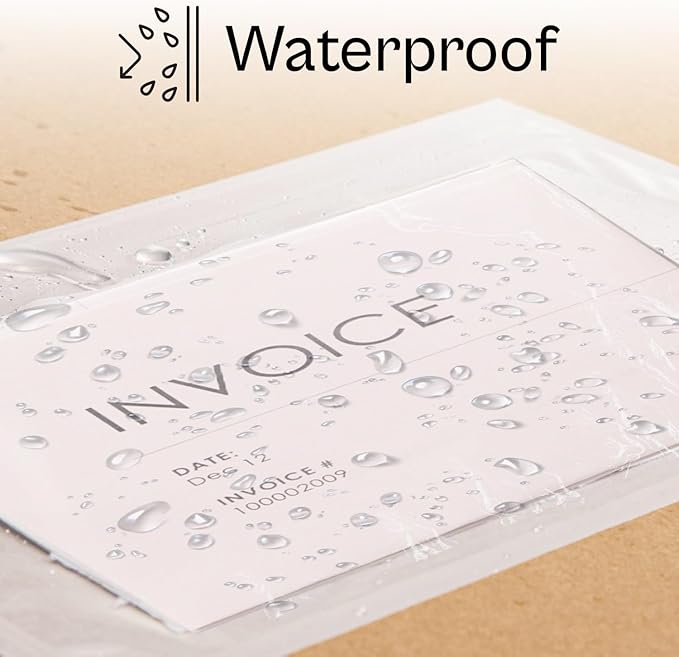 PSBM 500 PCS 10 x 12 Inch Clear Blank Packing List Envelopes, Shipping - Image 5