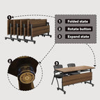 Modern Conference Table, Modular Flip-Top Seminar Meeting Table, Versatile - Image 4