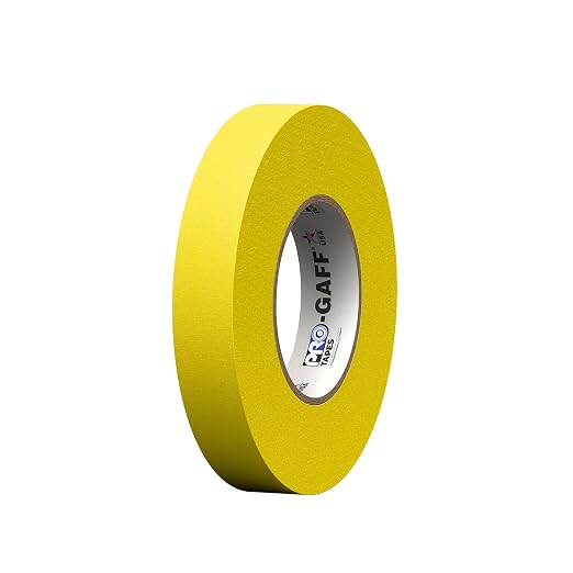 1" Pro Gaff Gaffers Tape 55 yards length yellow matte. Premium Heavy-Duty - Image 5