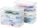 novelinks Stackable Plastic Clear Storage Box Containers - Image 2