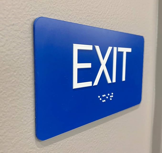 ADA Compliant Exit Sign with Braille - Image 3