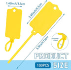 LeonBach 100 PCS Plastic Shipping Tags, 1.46" x 2.48", Waterproof Labels - Image 2