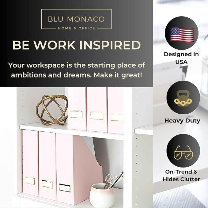BLU MONACO Set of 6 Foldable Pink Magazine Holder - Image 2