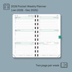 POPRUN 2026 Pocket Planner Weekly and Monthly Calendar - Image 3