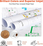 Plotter Paper 36" x 150', Engineering Drawings, Custom-Sized Prints (4 Rolls） - Image 3