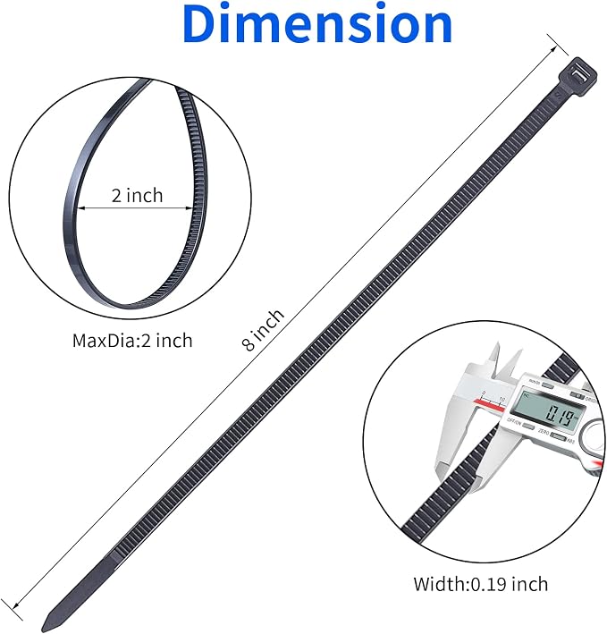 Mvyc Zip Ties, Heavy Duty Cable and Wire Ties - Image 2