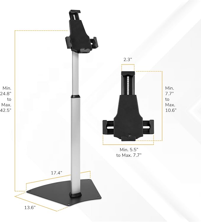 Mount-It! iPad Kiosk Stand, Anti-Theft Floor Stand - Image 7