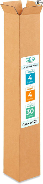 Tall Moving & Shipping Boxes 4"L x 4"W x 30"H by IDLPackaging