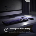 MOFII Wireless Keyboard and Mouse Combo, Full Size 2.4G Retro Round Computer - Image 4