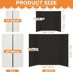 Henoyso 8 Pcs 14 x 22 Inch Black Trifold Poster Board Large Tri Fold - Image 2