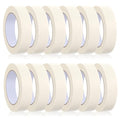 HOFURME 12 Rolls Masking Tape Bulk 1 Inch White Beige Masking Tapes by HOFURME