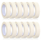 HOFURME 12 Rolls Masking Tape Bulk 1 Inch White Beige Masking Tapes by HOFURME