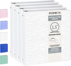 POPRUN 3 Ring Binder 1.5 Inch, Holds 325 Sheets of 8.5 x 11 Paper, Extra by POPRUN