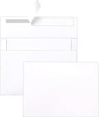 Silunkia White Blank Note Cards and Envelopes 5 x 7 Heavyweight Single Panel by Silunkia
