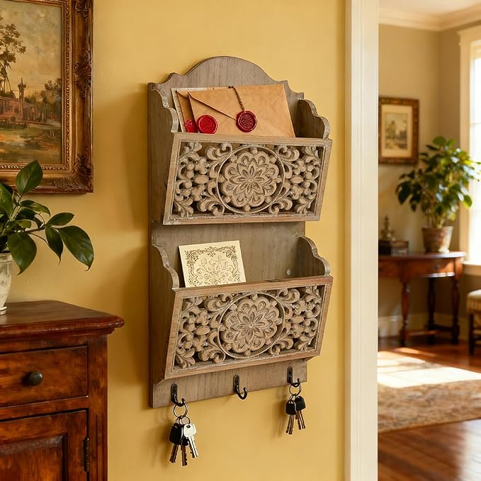 Chadechimo Rustic Key and Mail Holder - Image 3