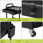 Sorgion 4 Tier Rolling Cart Organizer, Art Craft Diaper Bedside Snack Laundry - Image 4