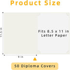 HAUTOCO 50 Packs Certificate Holders, Cream Color Diploma Folders Certificate - Image 2