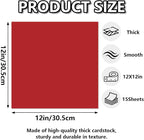 15 Sheets Red Cardstock 12"x12", 250gsm/90lb Heavyweight Cardstock Paper - Image 2