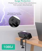 PD40W Desk Clamp Power Strip, Desktop Mount Surge Protector, Fast Charging - Image 7