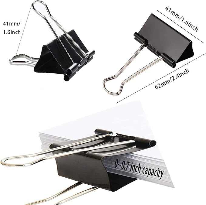 Large Binder Clips 1.6 Inch, Big Binder Clips - Image 3